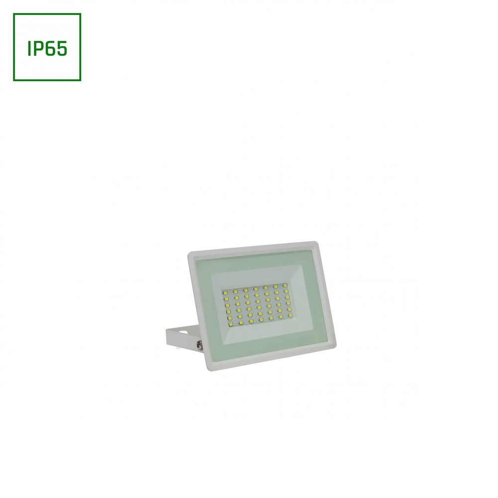 30w Led Projektør 2900lm, Ip65, Hvidt Hus, Kold Hvid Kulør : Varm fra Spectrum