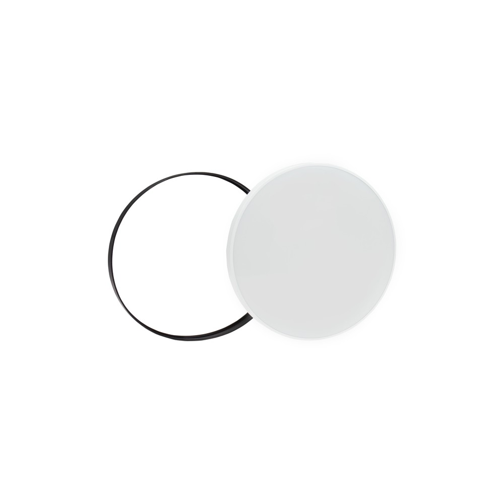 18w Led Loftslampe   ø25cm, Højde: 5,2cm, Hvid Kant, Inkl. Sort Ring   Kulør : Kold fra Spectrum