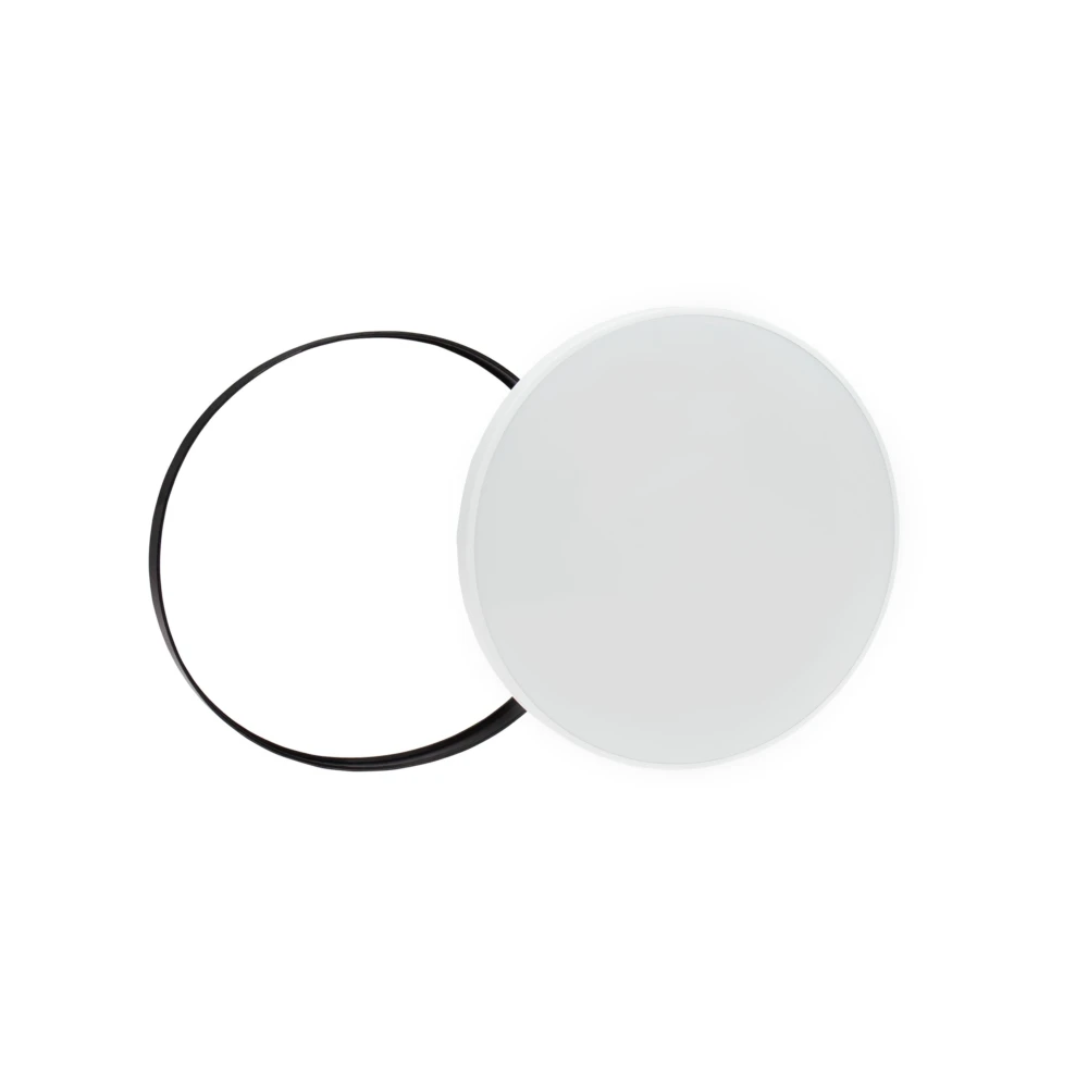 32w Led Loftslampe   ø38cm, Højde: 5,2cm, Hvid Kant, Inkl. Sort Ring   Kulør : Kold fra Spectrum