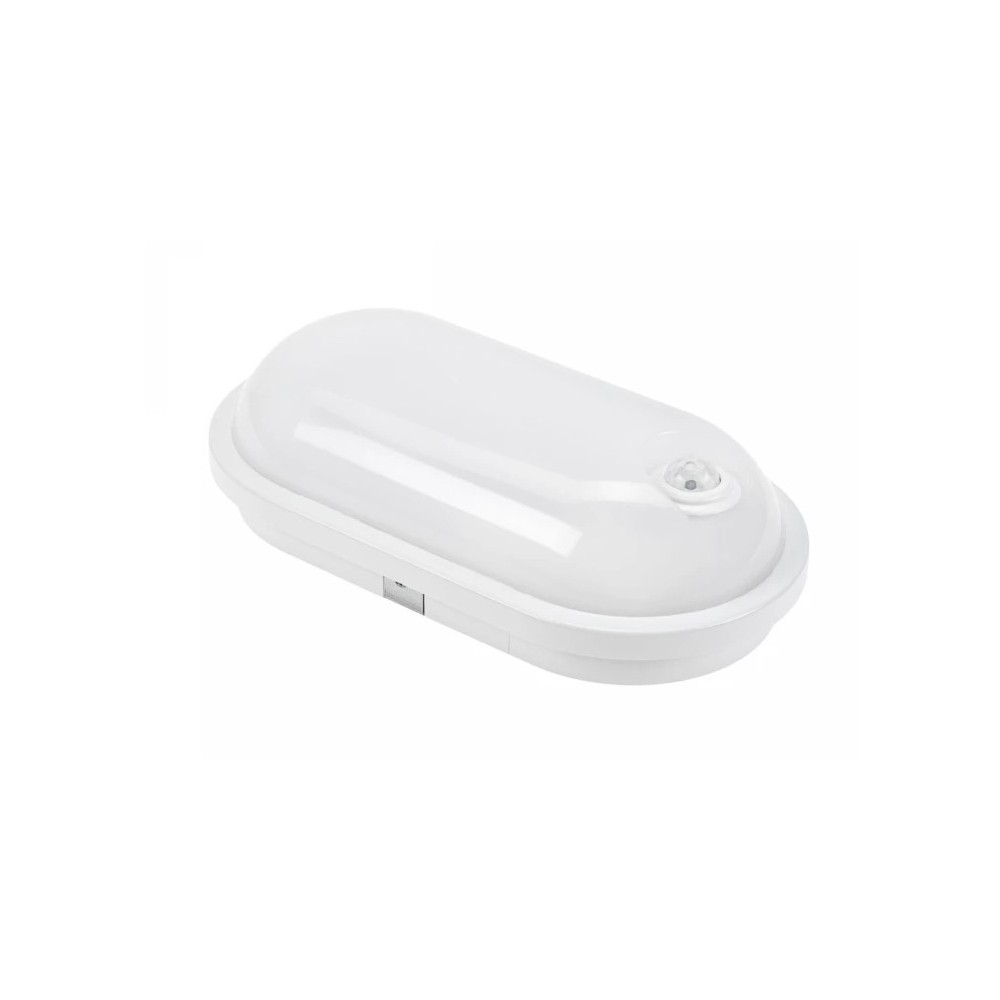 20w Led Technic Lampe   Ip54, Ik07, Oval, 4000k, Pir Sensor   Kulør : Neutral fra Spectrum