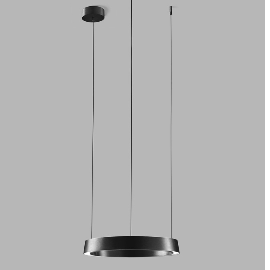 Edge Round ø400 Switch Tune Pendel   Carbon Sort   Light Point fra Light-point