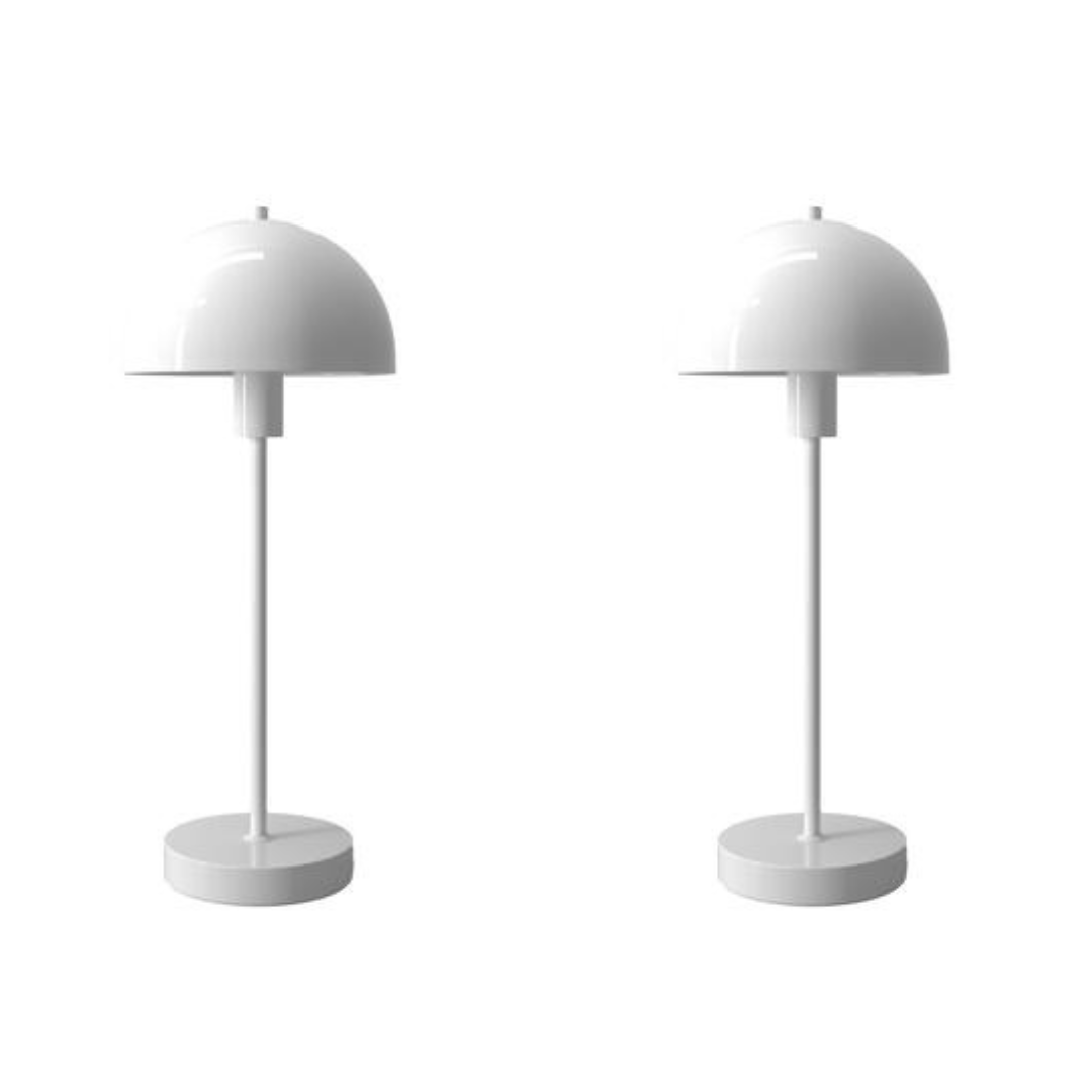 Vienda 2 Stk   Hvid   Bordlampe     fra Herstal