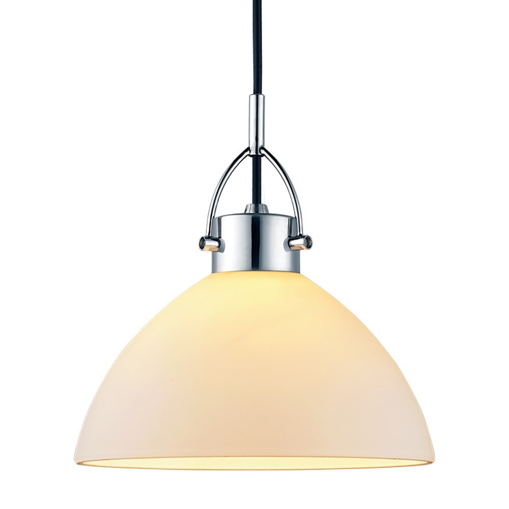 Denver Pendel ø26 Opal Glas Krom fra Halo Design