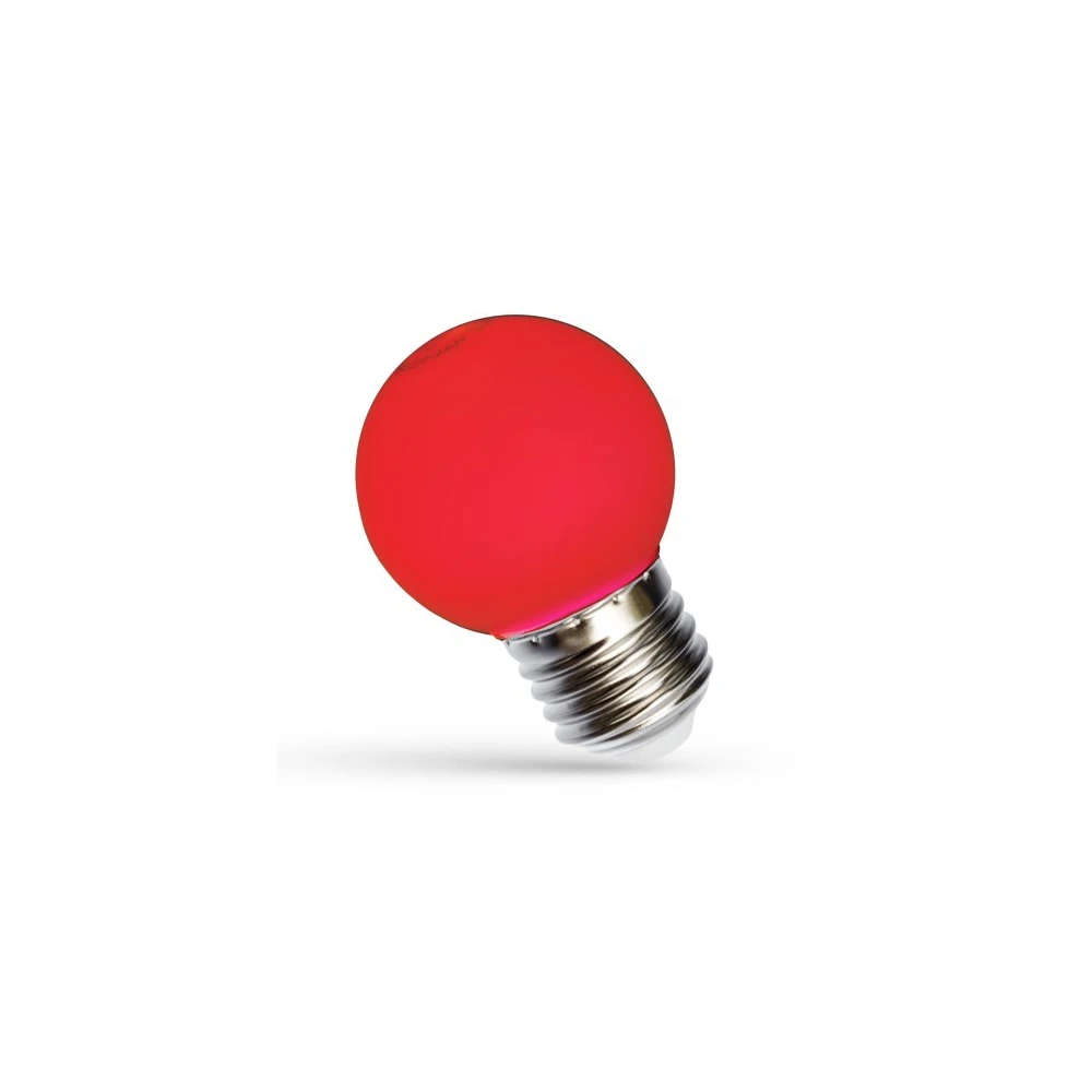 1w Led Dekorationspære   Rød, G45, E27 fra Spectrum