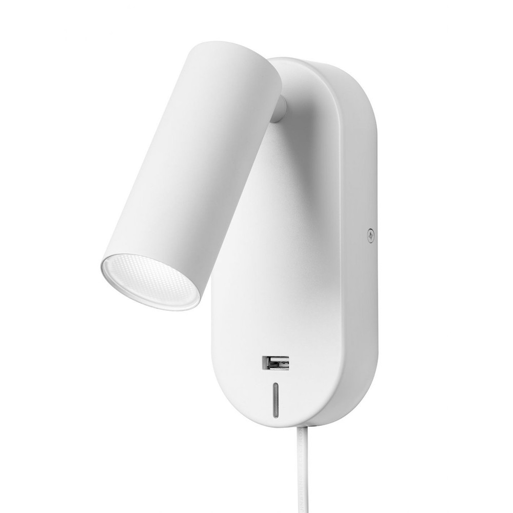 Ego Led Væglampe Med Usb Og Touch Dæmp, 4,5w, Hvid fra Nielsen Light