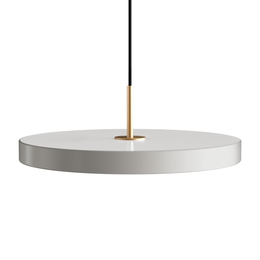 Asteria Plus Medium Pendel Pearl White M  Messingtop     fra Umage