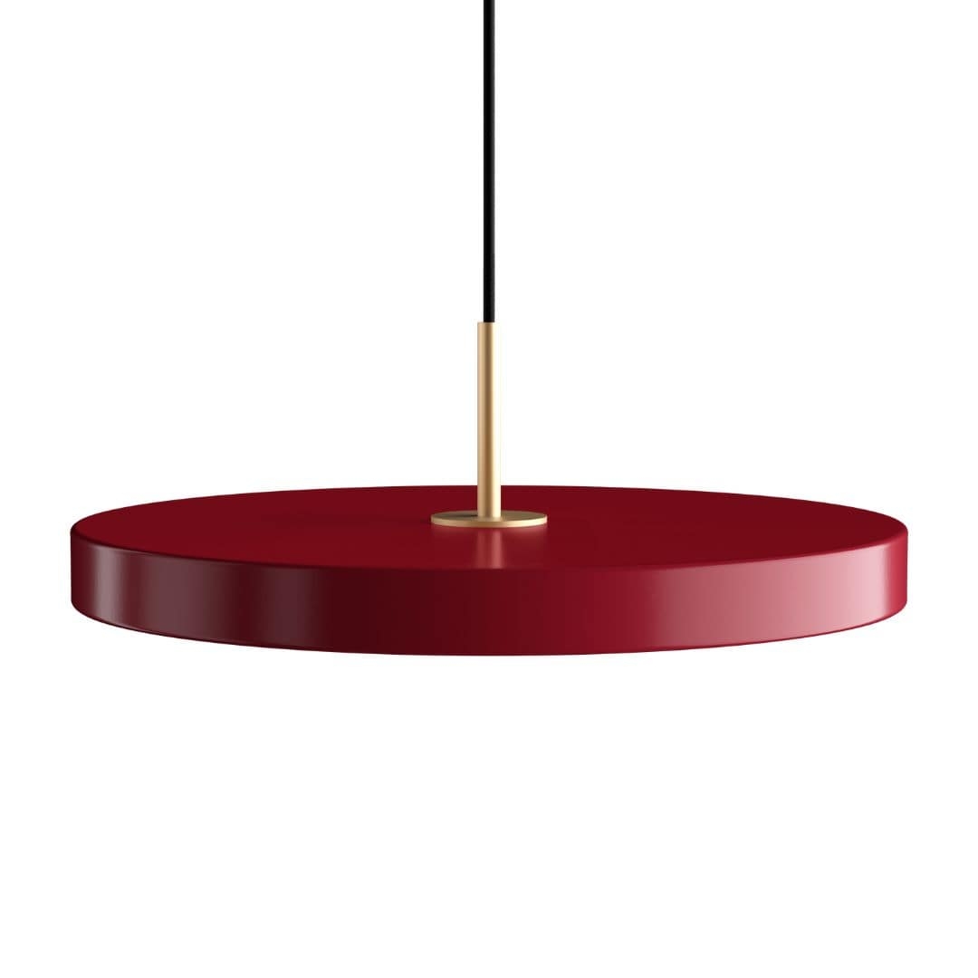 Asteria Plus Medium Pendel Ruby Red M  Messingtop     fra Umage