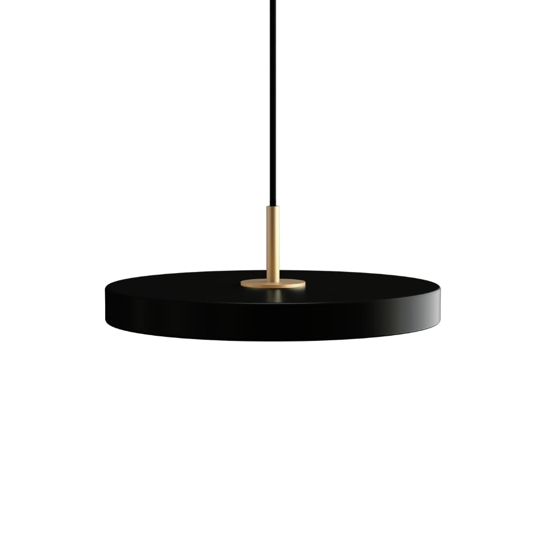 Asteria Plus Mini Pendel Black M  Messingtop     fra Umage