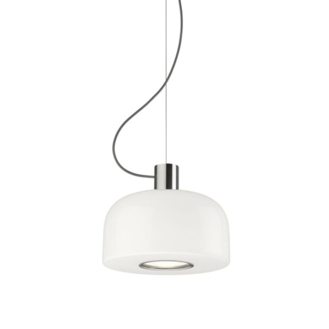 Bellhop Glass S1 Pendel Bright Aluminium     fra Flos
