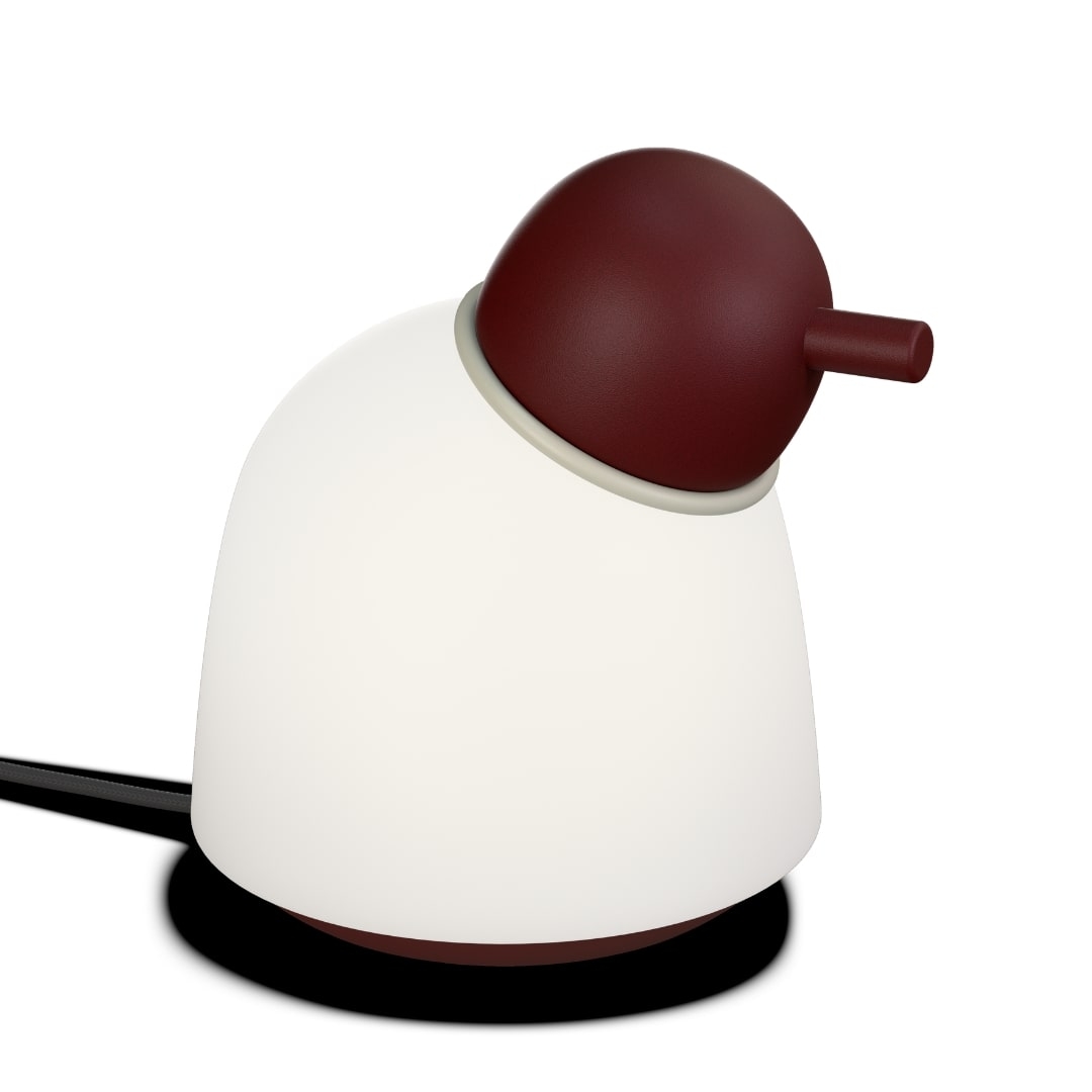 Bird Bordlampe Dark Red Sand Opal     fra Belid