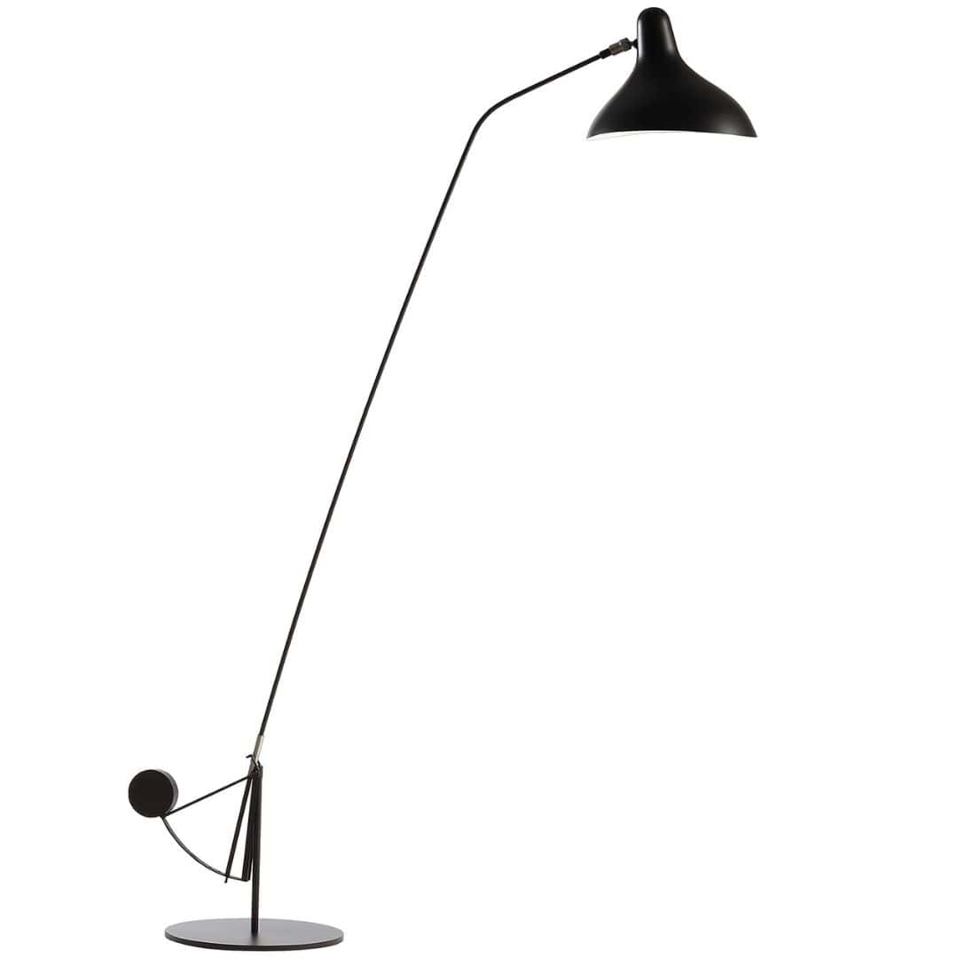 Bs1 Gulvlampe Sort   Rund Base     fra Mantis