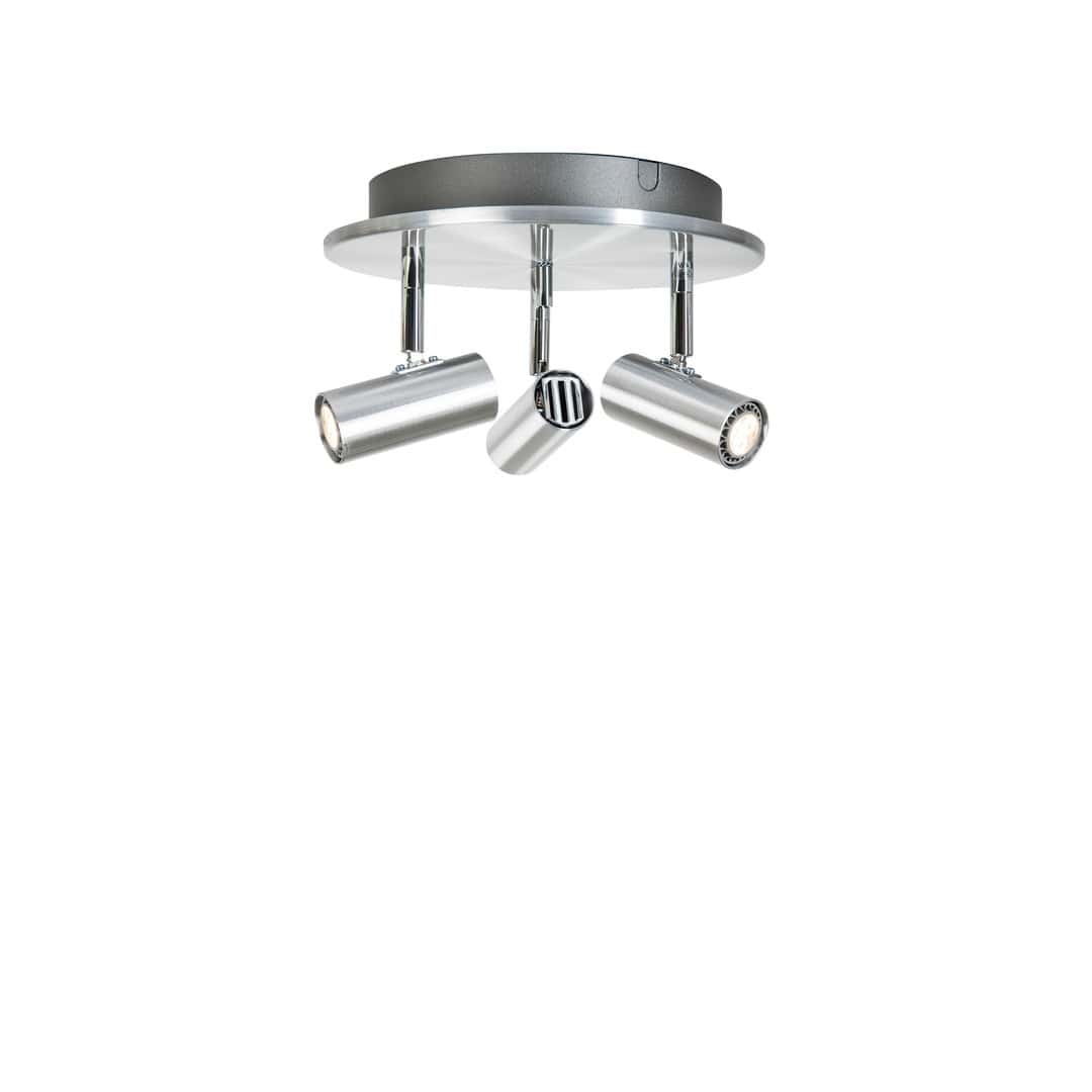 Cato 3 Spotlights Rund Aluminium     fra Belid