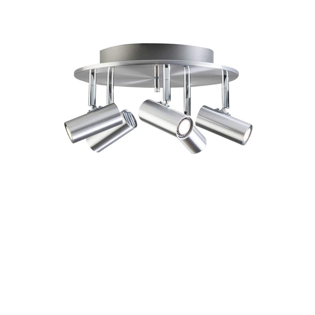 Cato 5 Spotlights Rund Aluminium     fra Belid