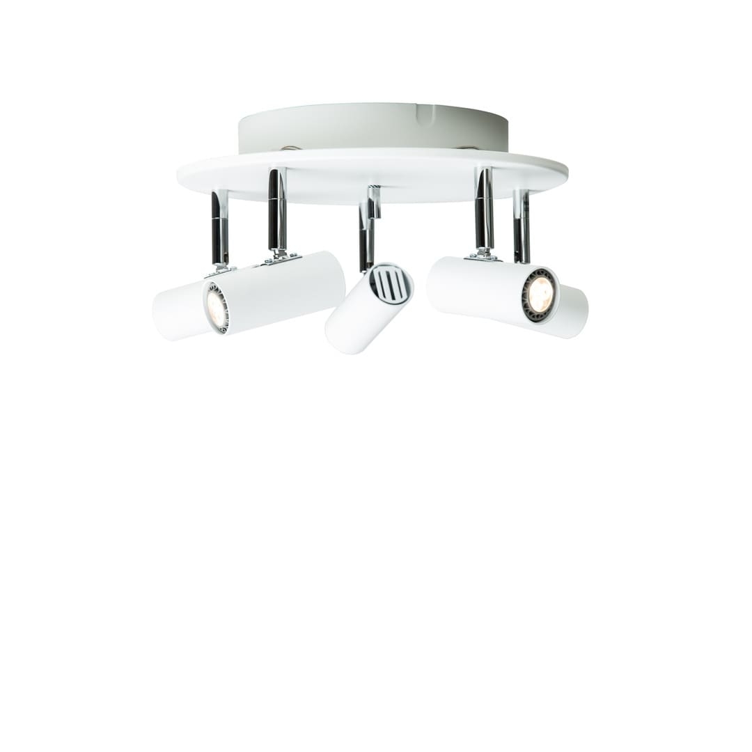 Cato 5 Spotlights Rund Mat Hvid     fra Belid