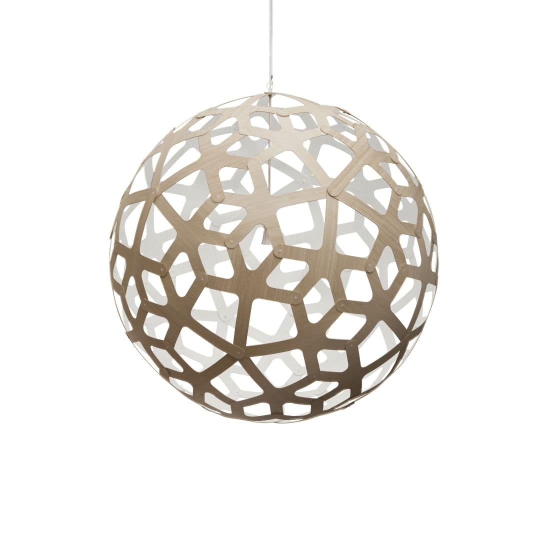 Coral ø100 Pendel Bamboo   Hvid     fra David Trubridge