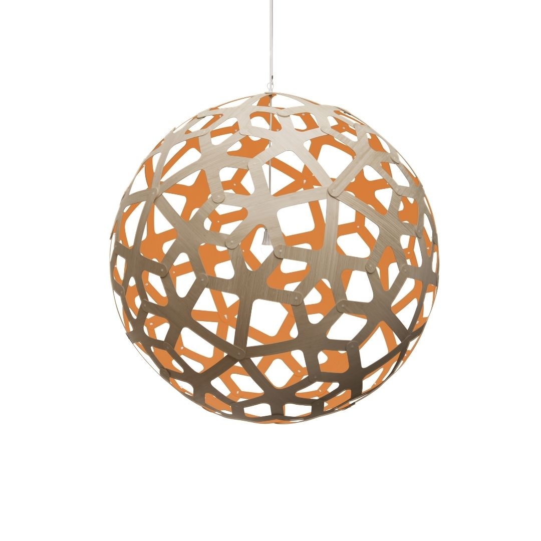Coral ø100 Pendel Bamboo   Orange     fra David Trubridge