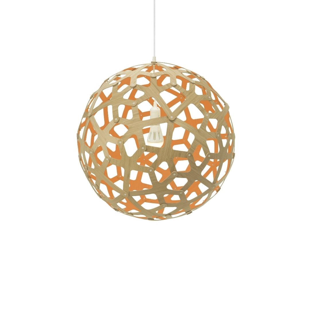 Coral ø80 Pendel Bamboo   Orange     fra David Trubridge