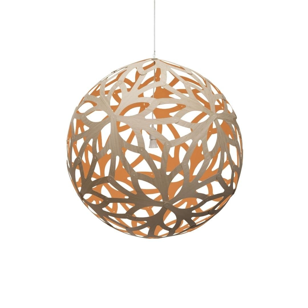 Floral ø100 Pendel Bamboo   Orange     fra David Trubridge