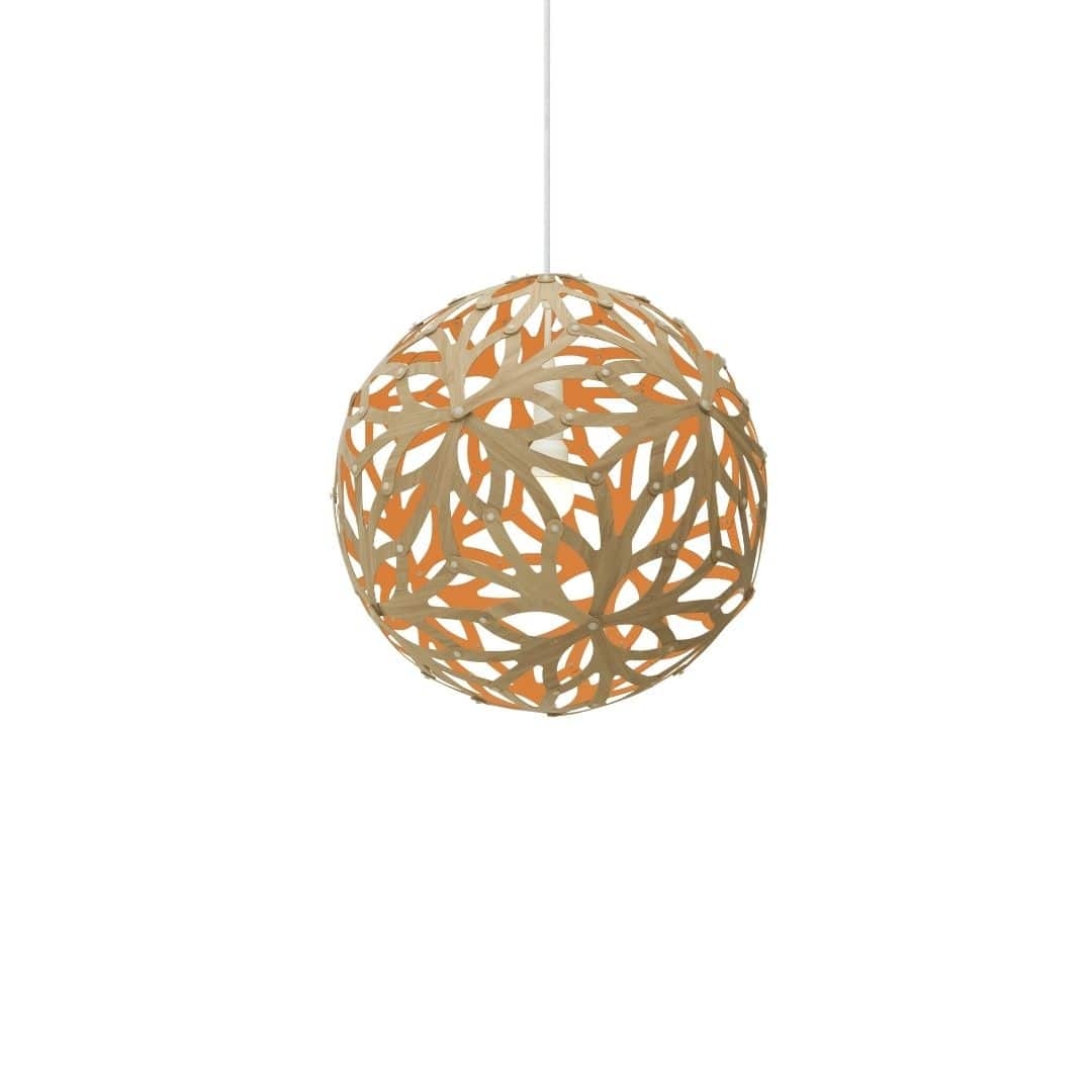Floral ø40 Pendel Bamboo   Orange     fra David Trubridge
