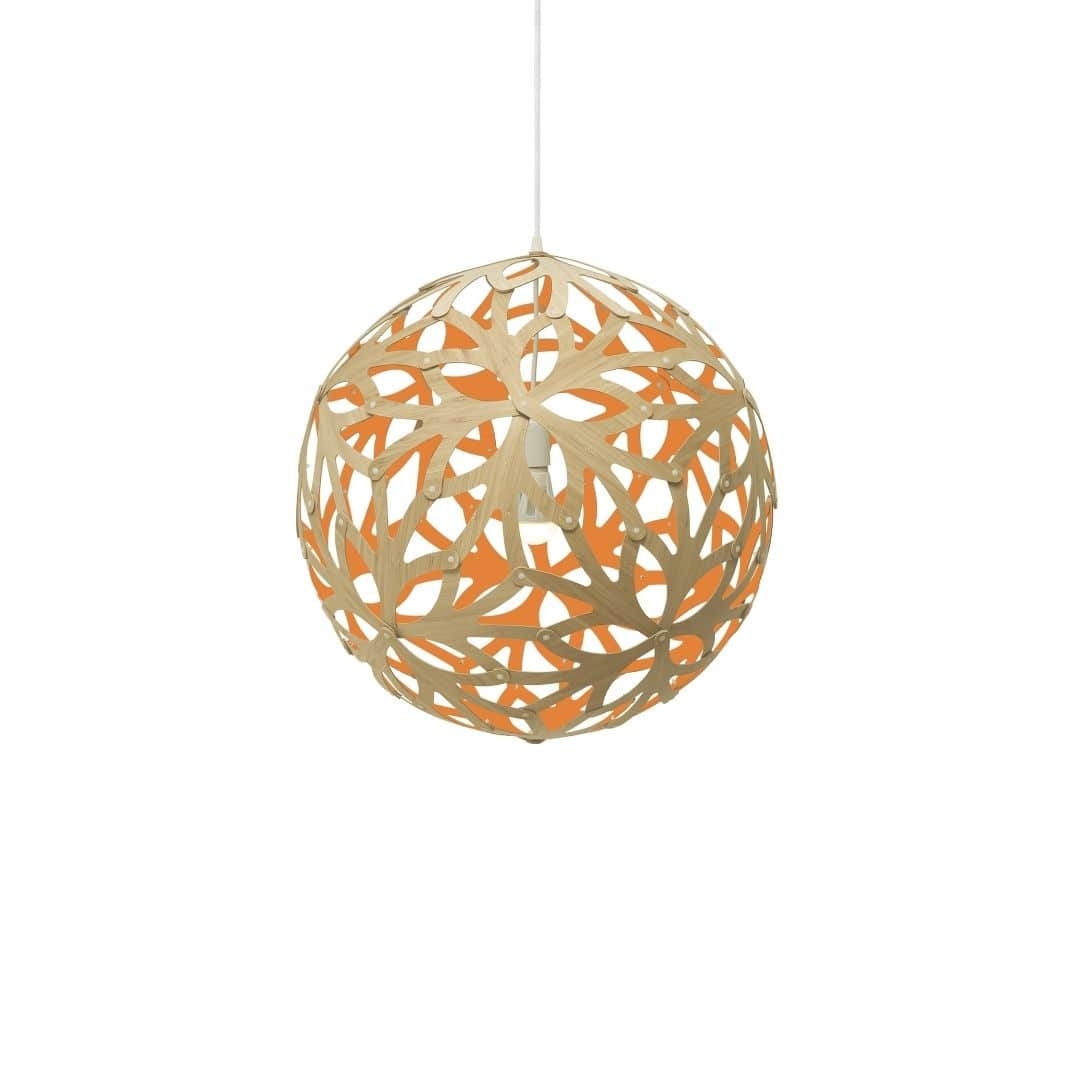 Floral ø60 Pendel Bamboo   Orange     fra David Trubridge