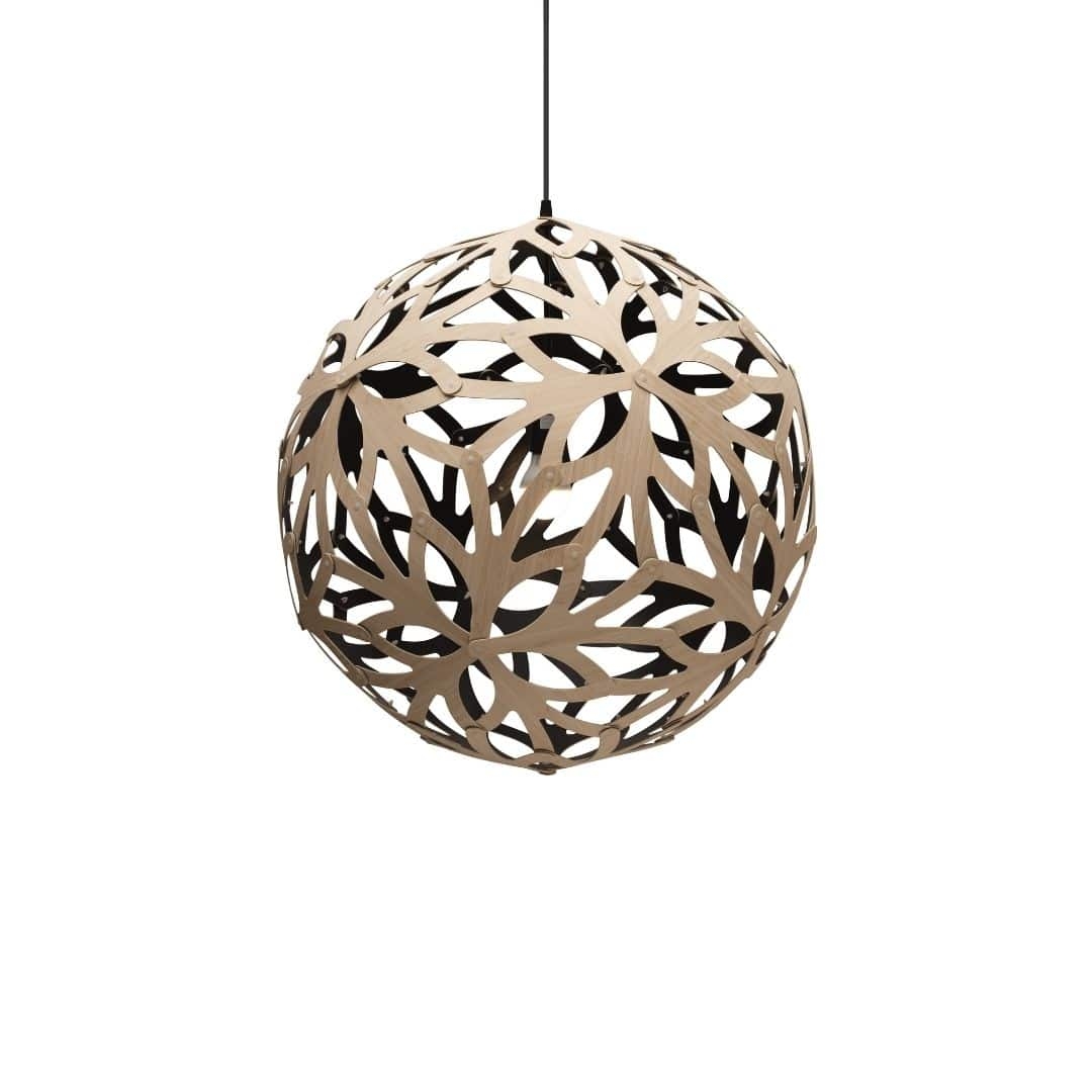 Floral ø80 Pendel Bamboo Sort fra David Trubridge