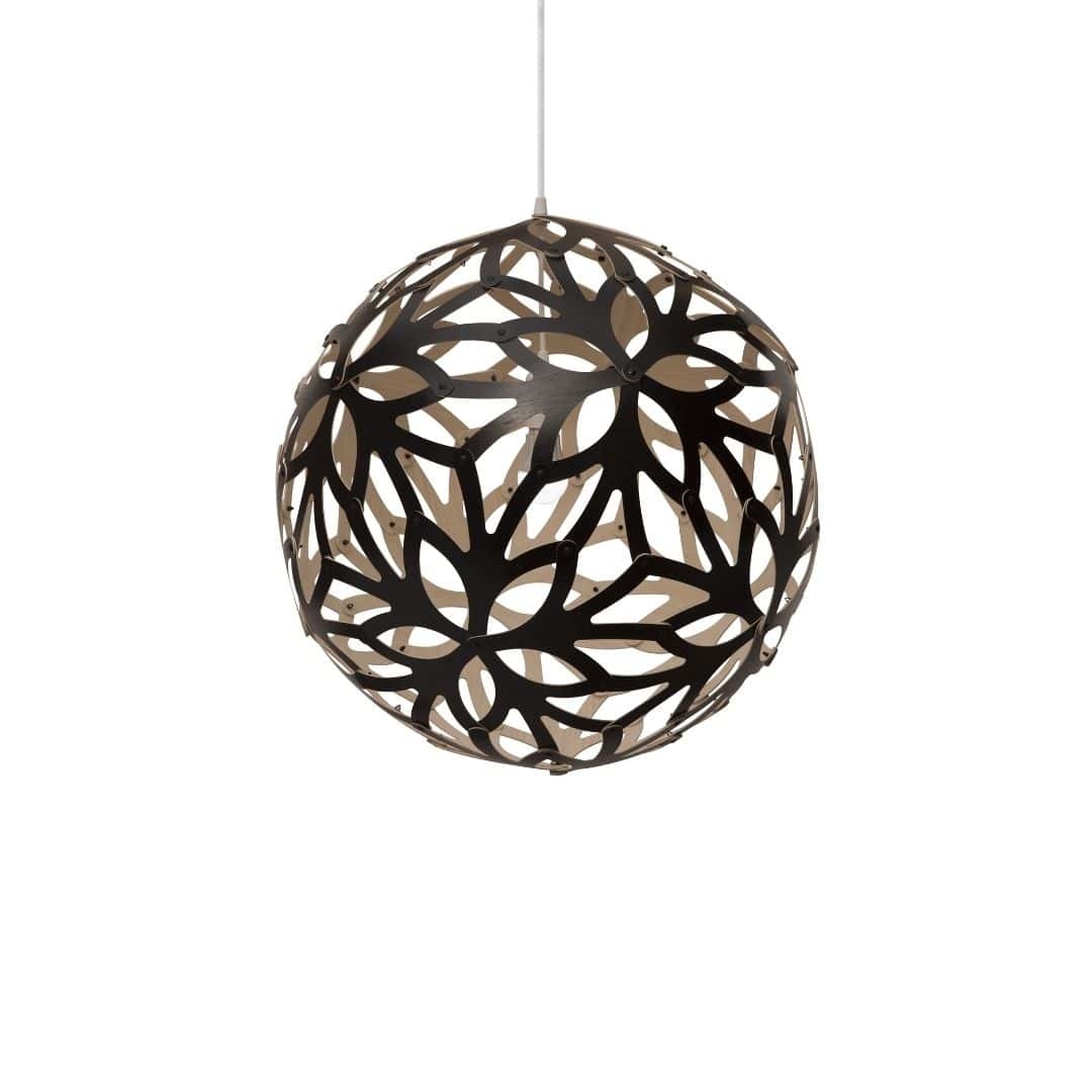 Floral ø80 Pendel Sort   Bamboo     fra David Trubridge