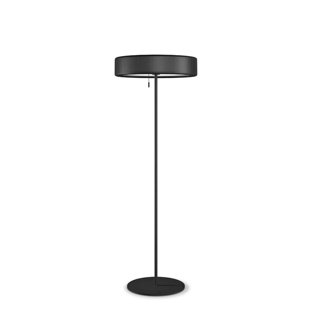 Grain Gulvlampe L Mat Sort     fra Herstal