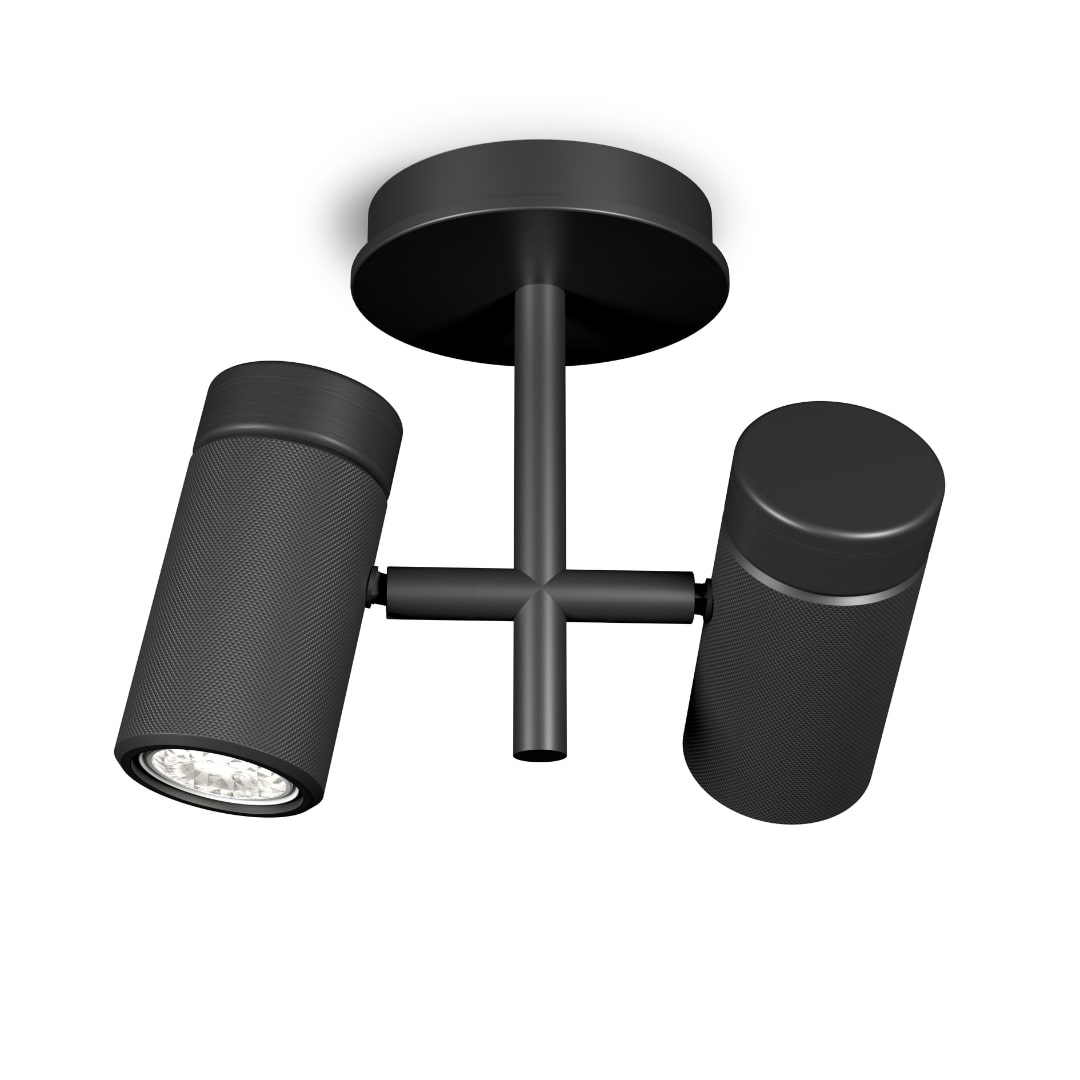 Holder Spotlight 2 Lamper Sort fra Herstal