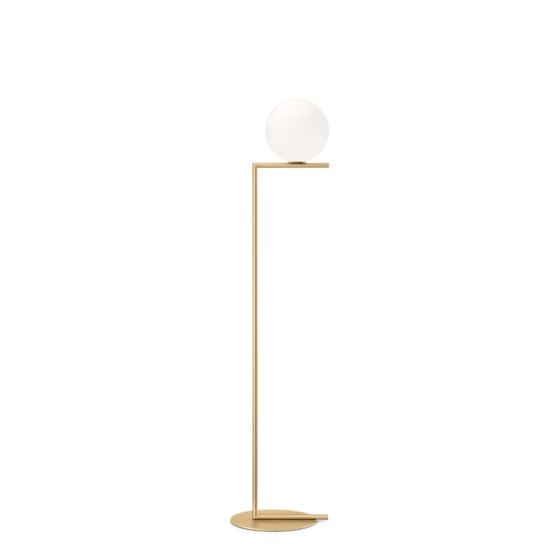 Ic F1 Gulvlampe Messing     fra Flos