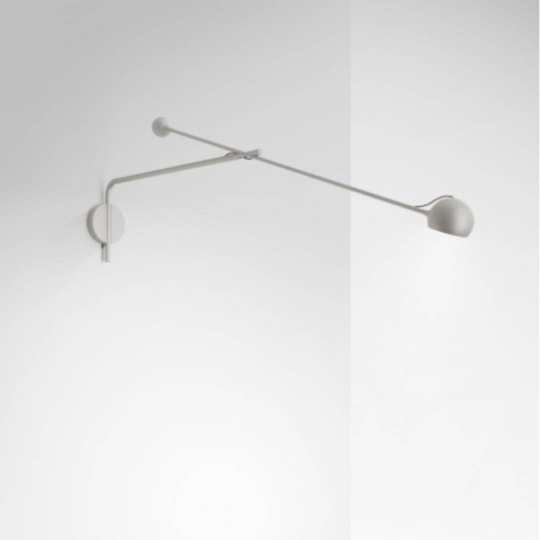 Ixa Arm Væglampe Hvid Grå     fra Artemide