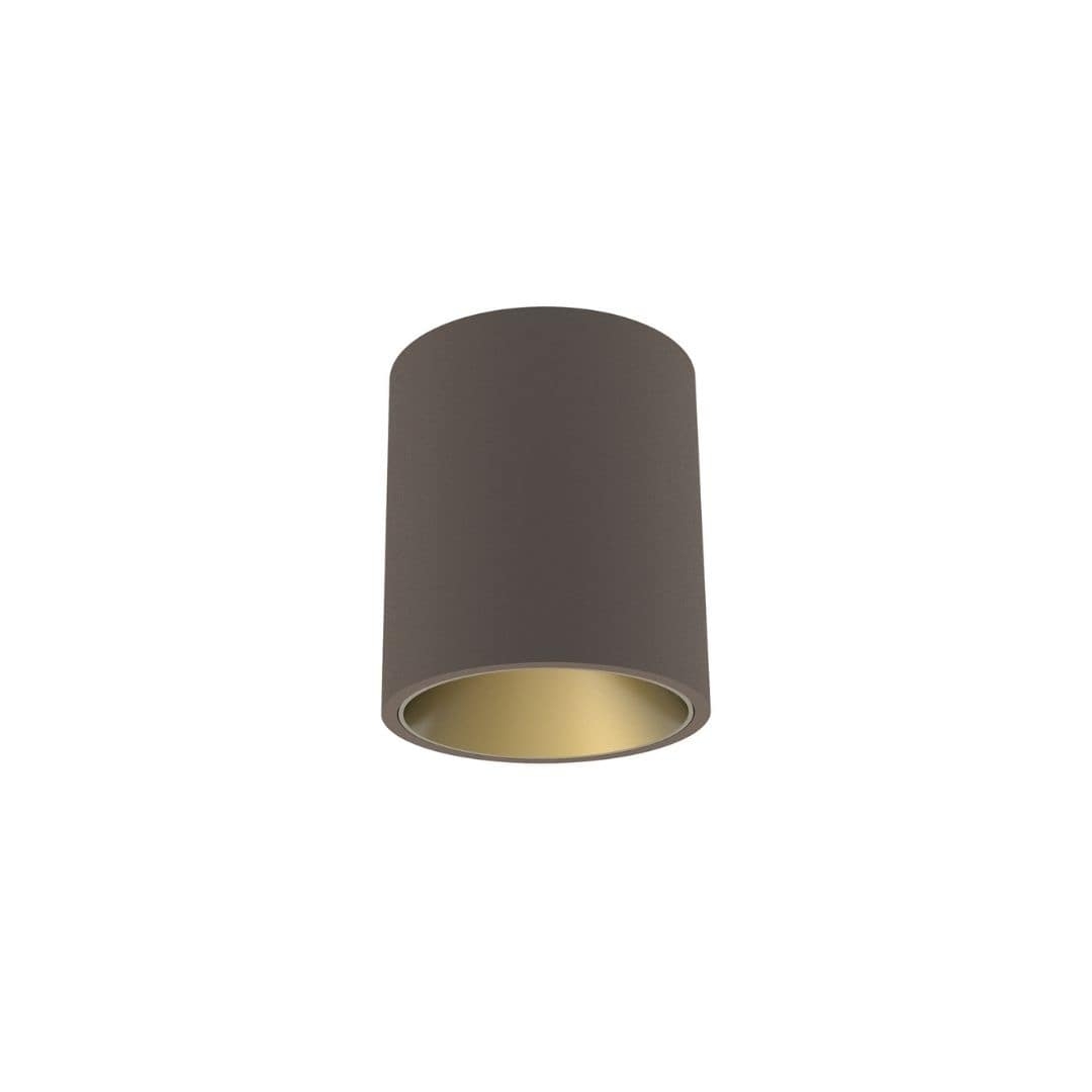 Kap 80 Surface Round Mains Dimming Optic Flood   Dybbrun Guld     fra Flos