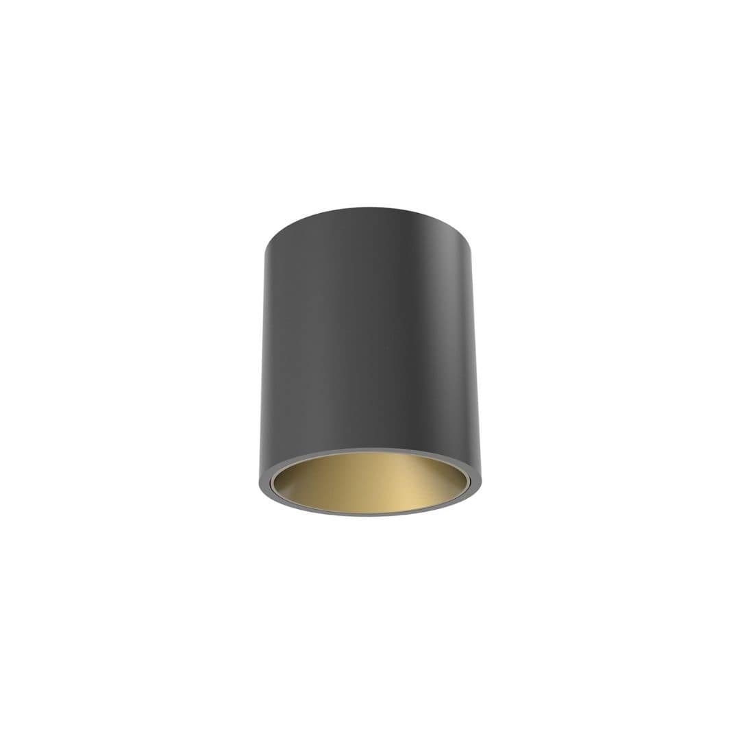 Kap 80 Surface Round Mains Dimming Optic Flood   Sort Guld     fra Flos