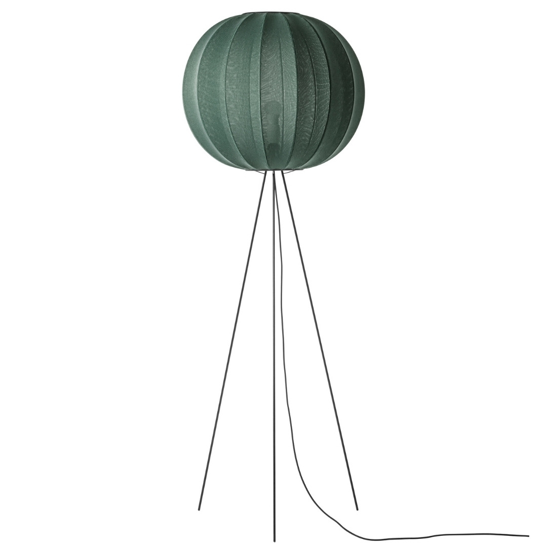 Knit Wit 60 Round Gulvlampe Tweed Green     fra Made By Hand