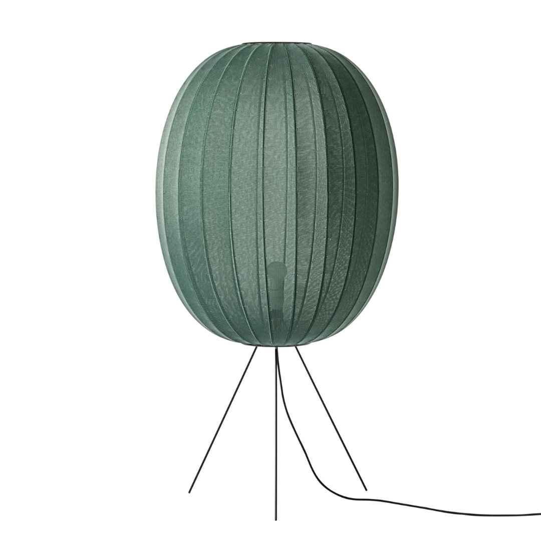 Knit Wit 65 Round Gulvlampe Tweed Green     fra Made By Hand