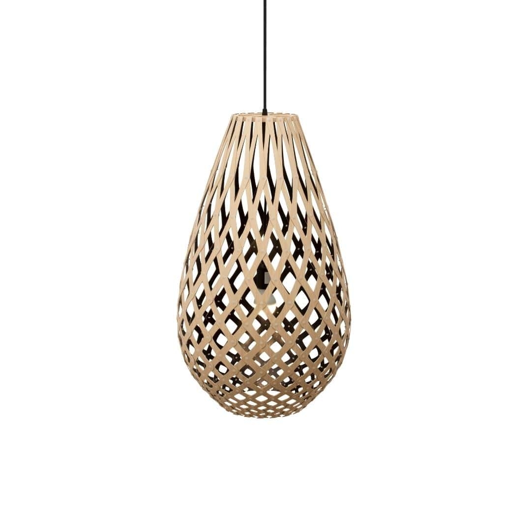Koura H100 Pendel Bamboo   Sort     fra David Trubridge