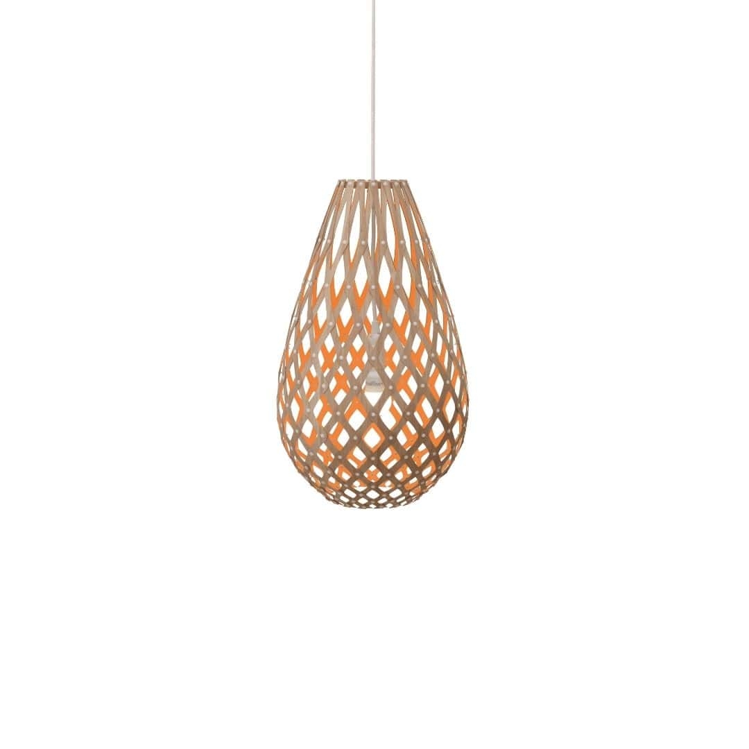 Koura H50 Pendel Bamboo   Orange     fra David Trubridge