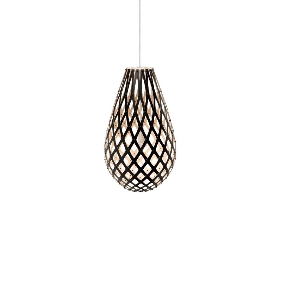 Koura H50 Pendel Sort   Bamboo     fra David Trubridge