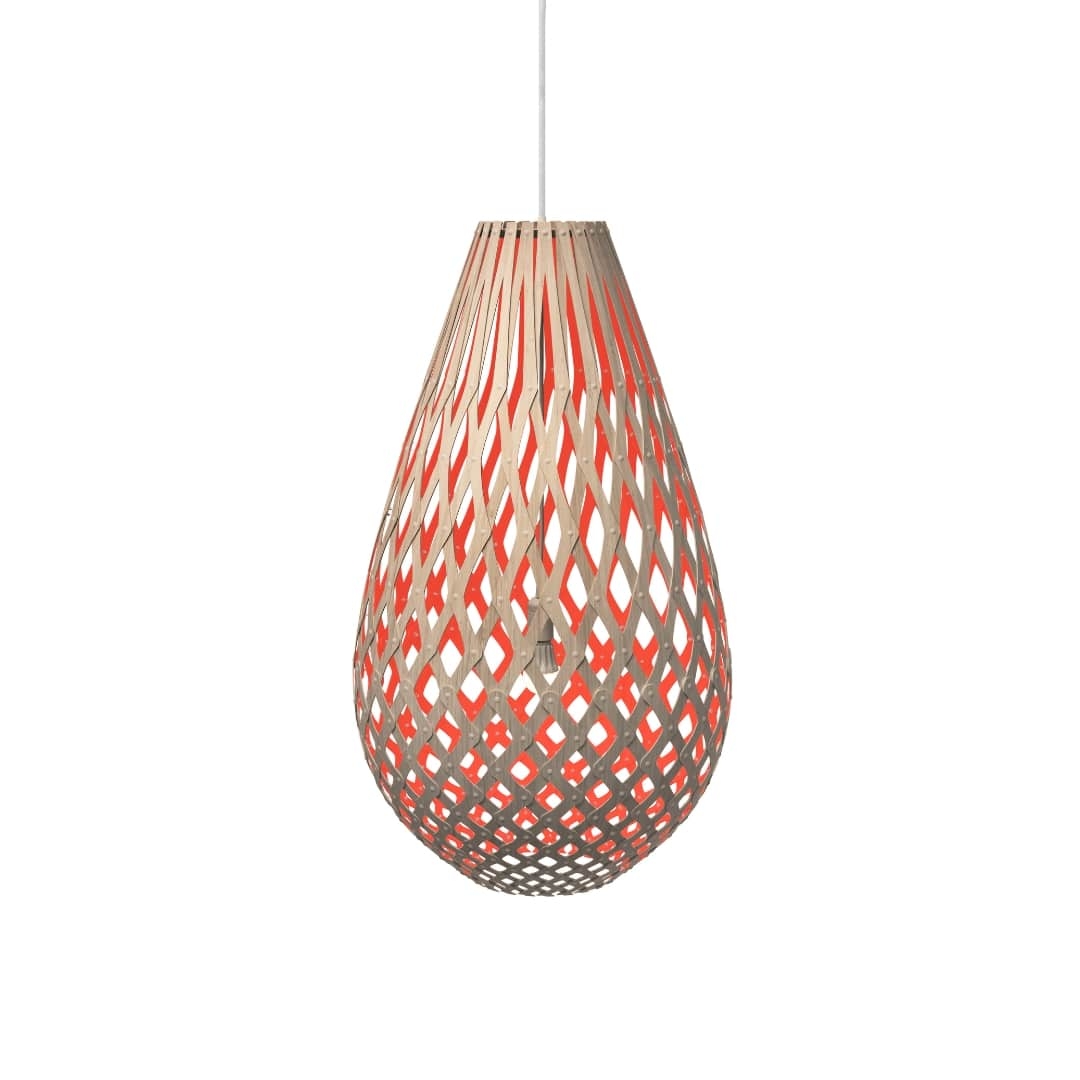 Koura H120 Pendel Bambus Rød     fra David Trubridge
