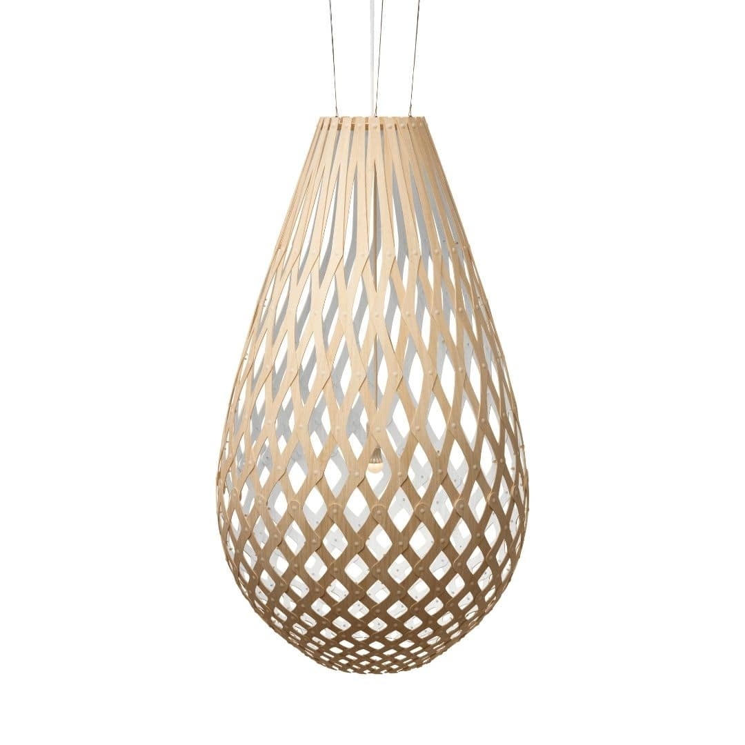 Koura H160 Pendel Bamboo   Hvid     fra David Trubridge