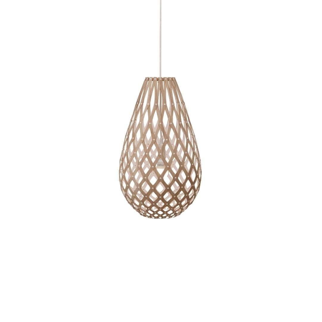 Koura H50 Pendel Bamboo   Hvid     fra David Trubridge
