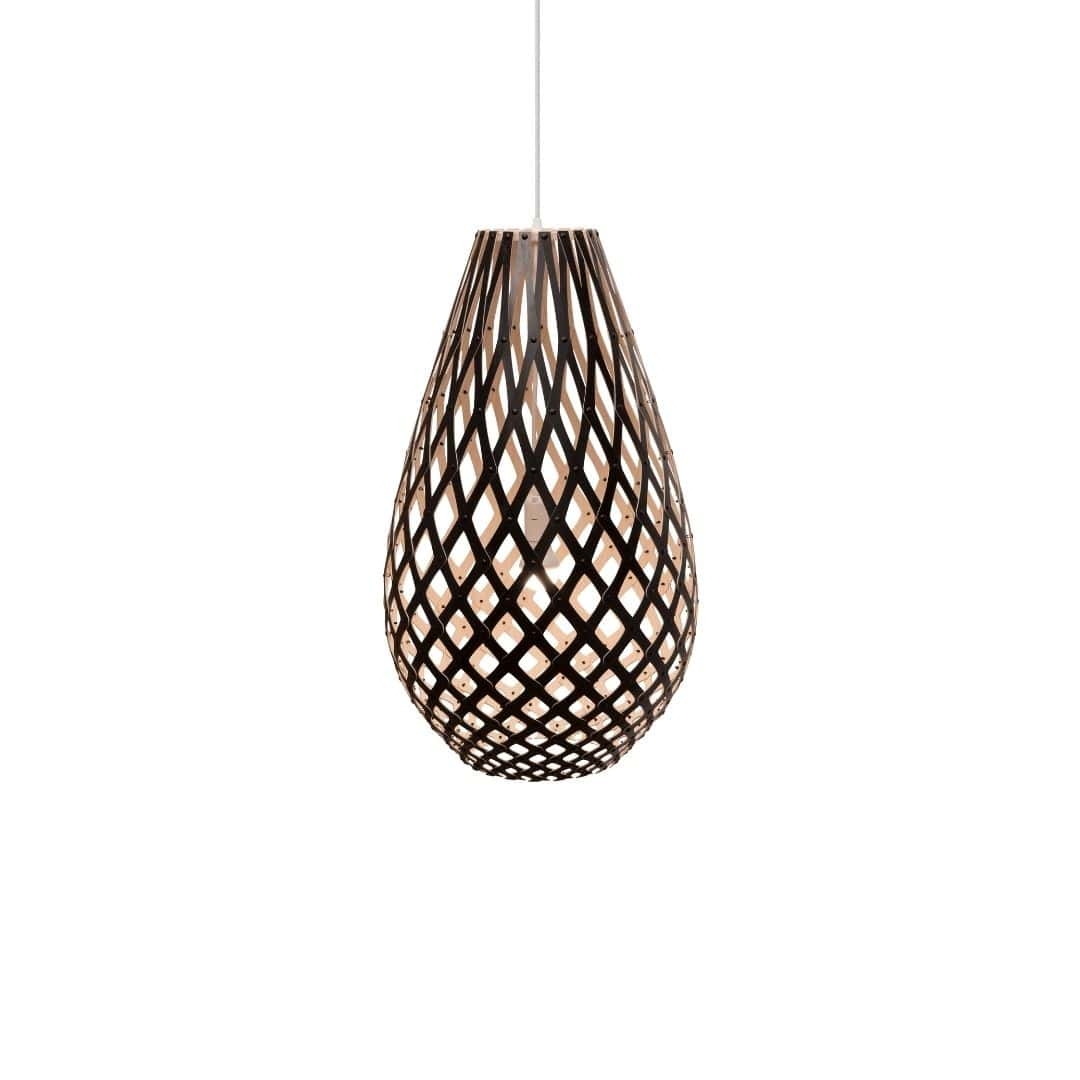 Koura H75 Pendel Sort   Bamboo     fra David Trubridge