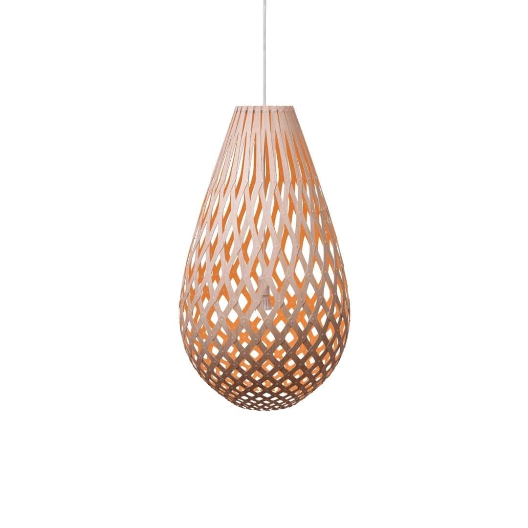 Koura H100 Pendel Bamboo   Orange     fra David Trubridge