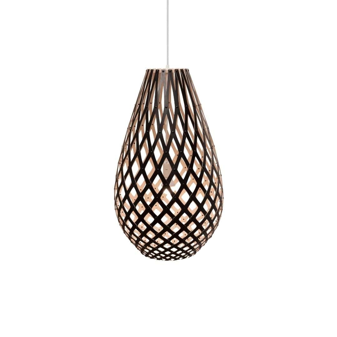 Koura H100 Pendel Sort   Bamboo     fra David Trubridge