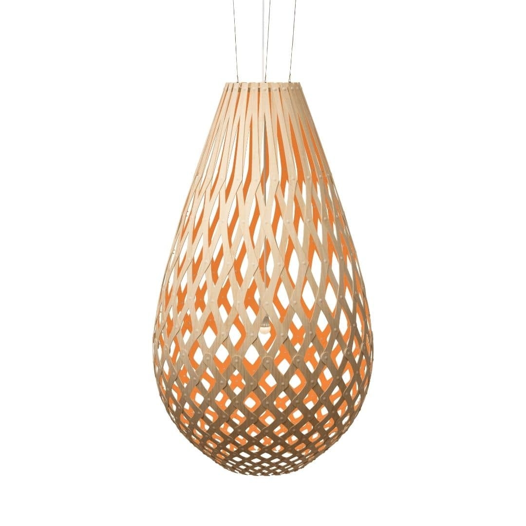 Koura H160 Pendel Bamboo   Orange     fra David Trubridge