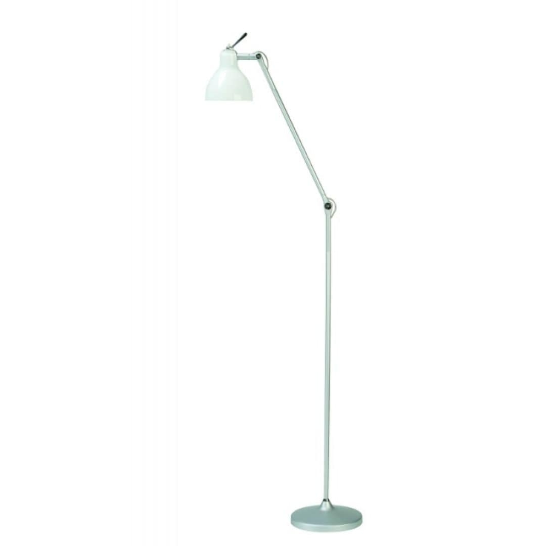 Luxy F1 Gulvlampe Alu Blank Hvid Skærm     fra Rotaliana