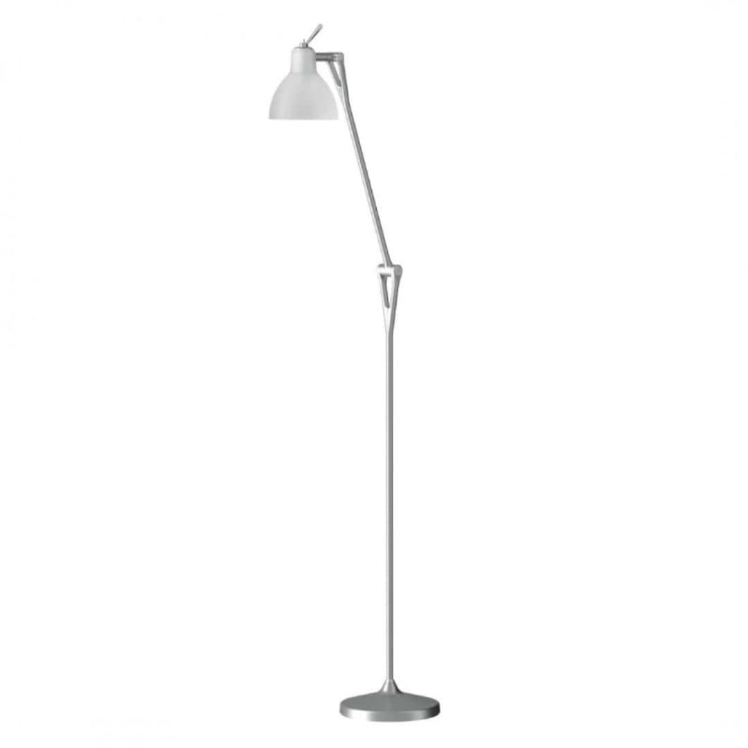 Luxy F1 Gulvlampe Alu Mat Hvid Skærm     fra Rotaliana