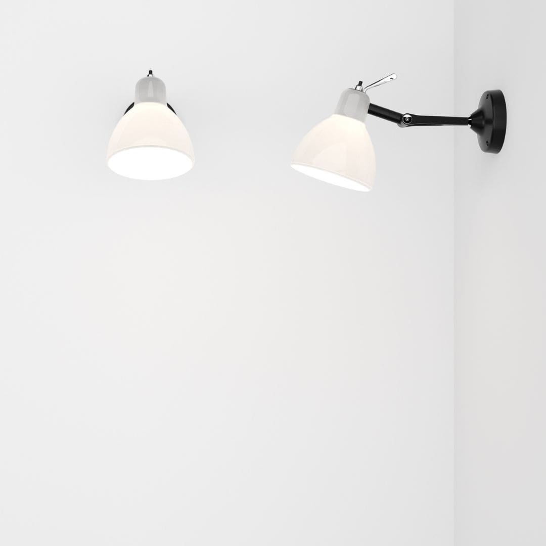Luxy Glam H0 Væg   Loftlampe Mat Hvid     fra Rotaliana