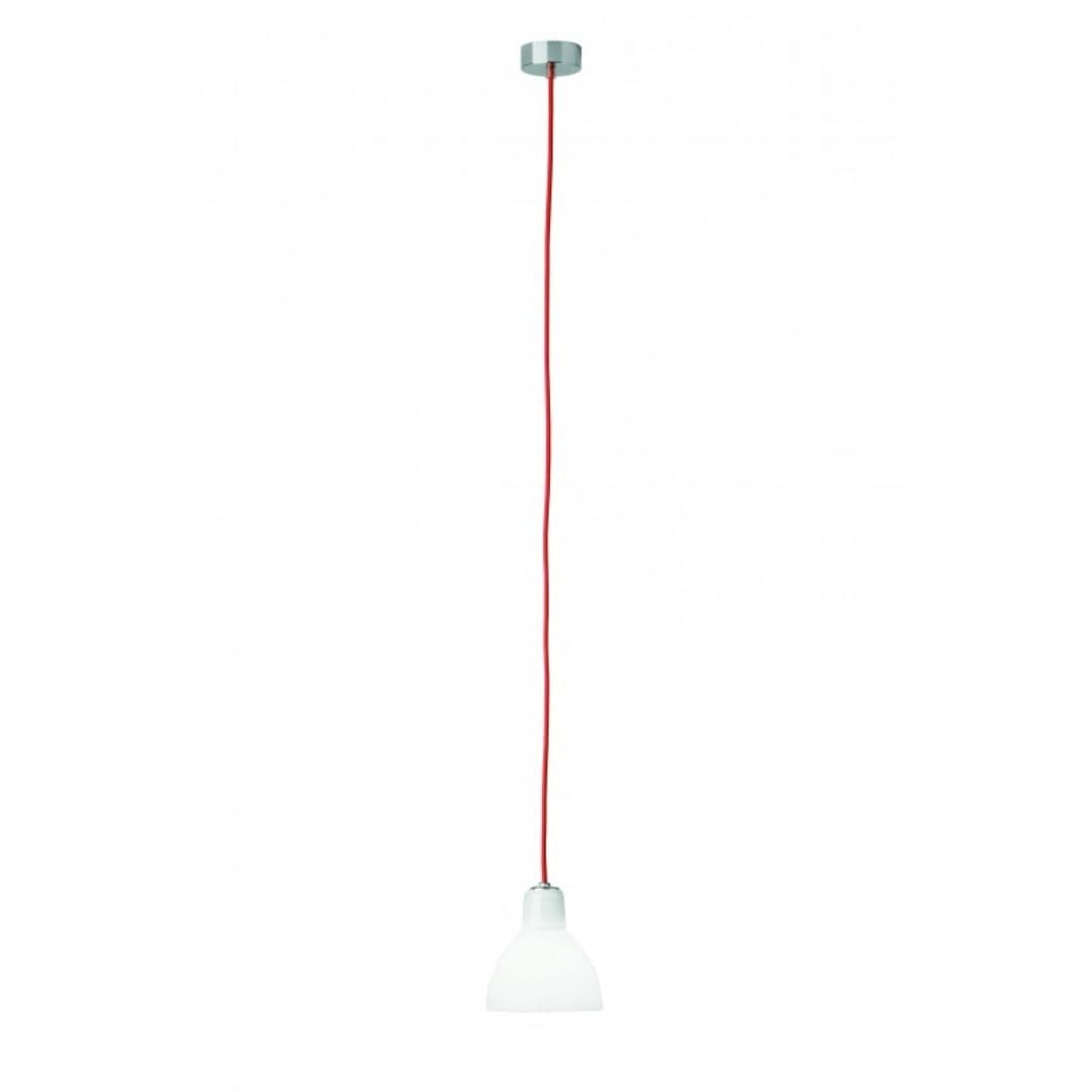 Luxy H5 Pendel Rød Ledning Blank Hvid Skærm     fra Rotaliana