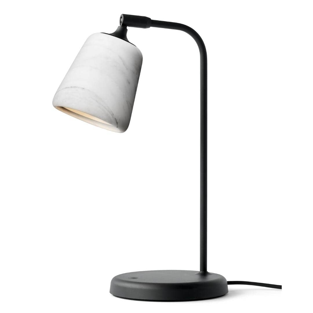 Material Bordlampe Hvid Marmor     fra New Works