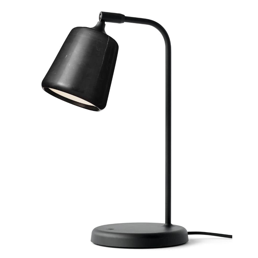 Material Bordlampe Sort Marmor     fra New Works